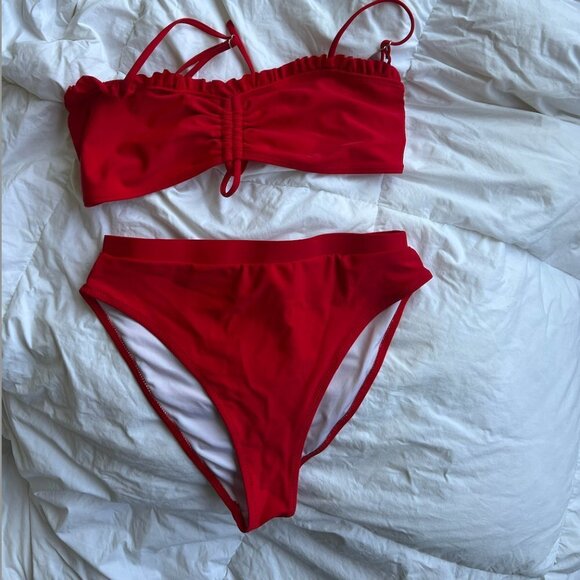 Other - red high waisted bikini